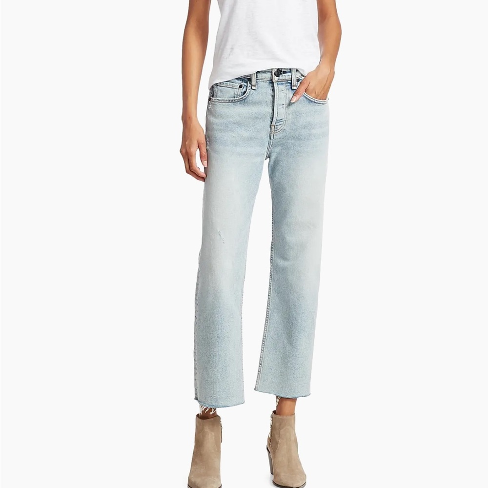 Rag and Bone Maya High Rise Ankle Straight Jean